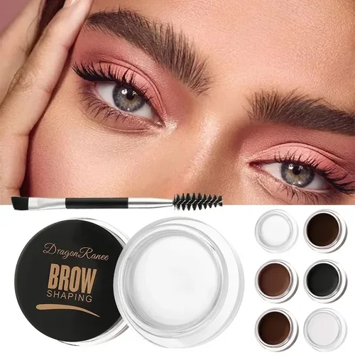 Imagen 2 del producto Gel para cejas salvaje 3D, cera, jabón de estilismo para cejas, resistente al agua, tinte de larga duración, potenciadores de cejas, herramienta cosmética de maquillaje blanco y marrón