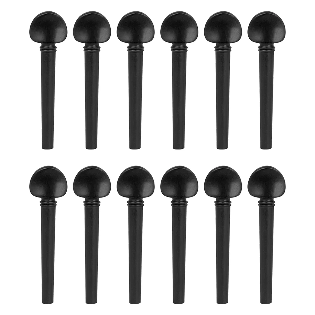 

12pcs Practical Oud Tuning Pegs Useful Musical Instrument Supplies Black Tuning Pegs