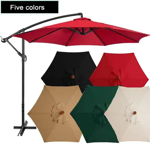 야외 해변 정원용 보호 방수 파라솔 커버, 우산 교체 캐노피, 2m, 3m, 6 리브 파티오 우산 천, UV30