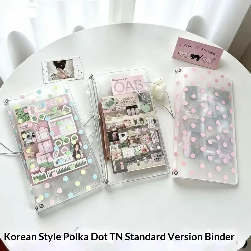 Transparent TN Notebook Cover Korean Style Elastic Band PVC Binder Traveler Notebook Storage Folder