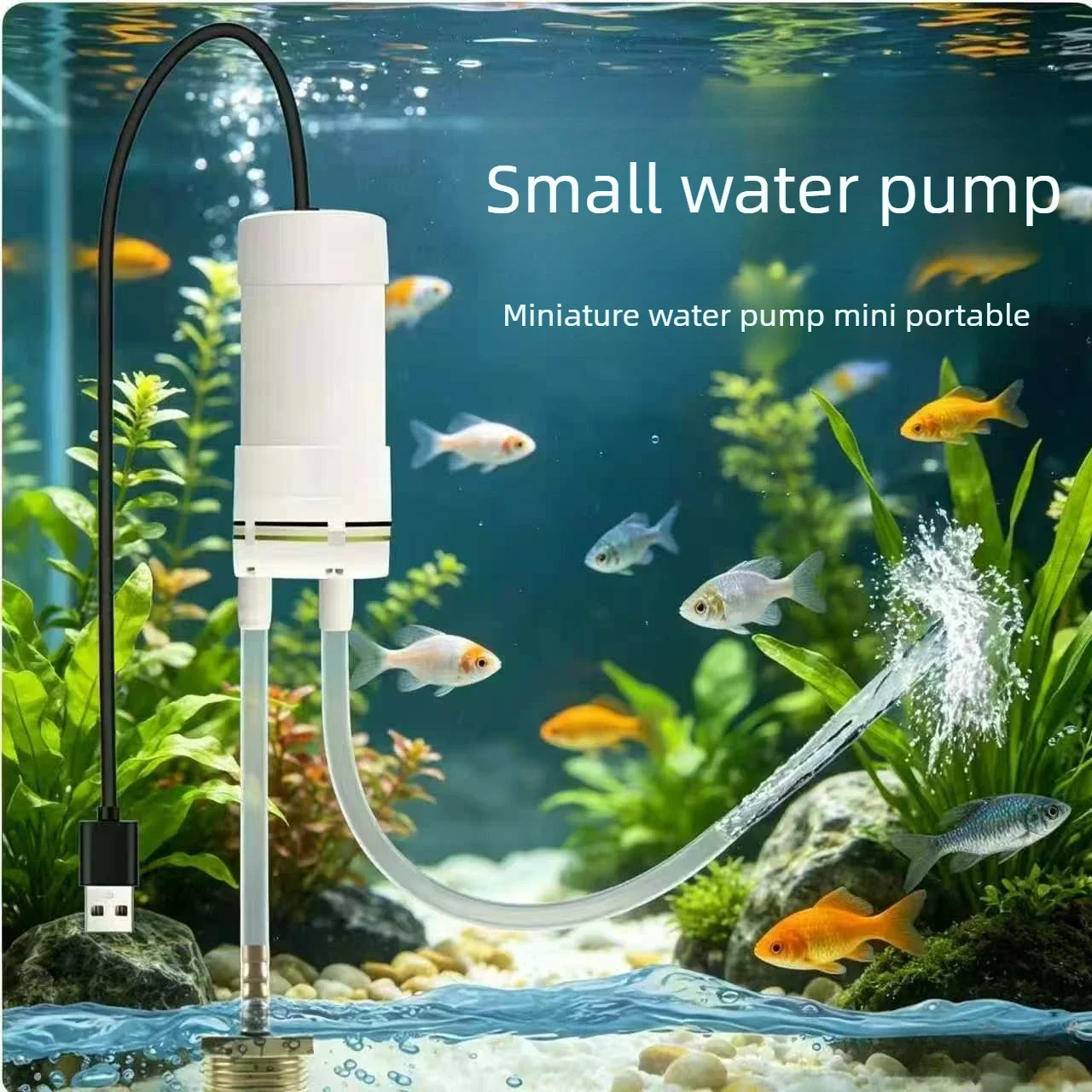 Small DC Mini Water Pump Electric Self Priming Water Suction Pump Portable Drainage Pump for Home 12V/5V