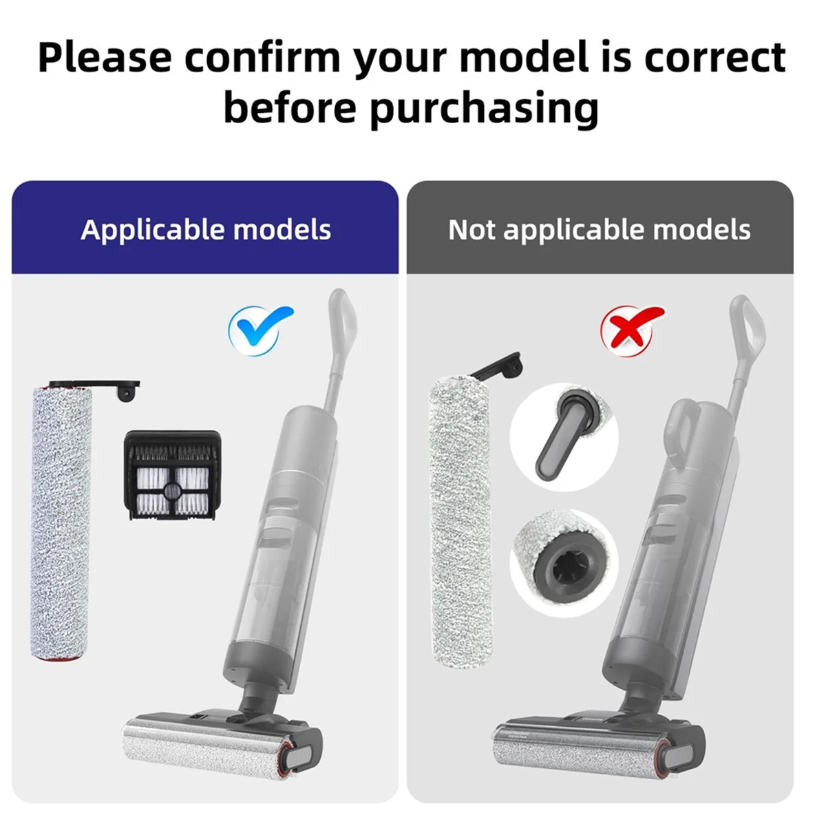 

【New User Coupon】Replacement Brush Roller and Filter for Dreame H12 Pro, H12 Dual, G10 Pro Cordless Wet Dry Vacuum Cleaner