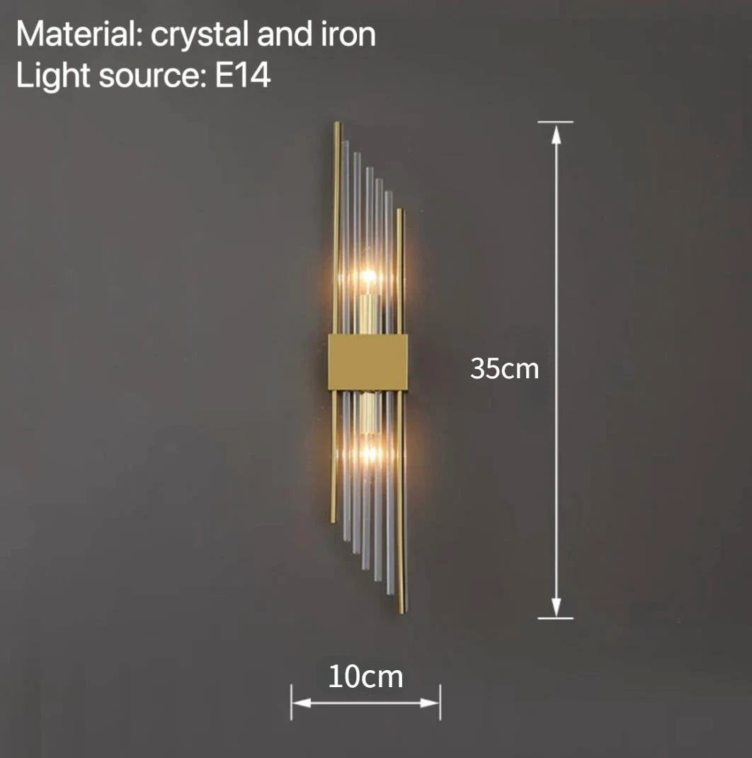 NONE Moderne Wandlampen für Schlafzimmer, Nachttisch, Hotel, Wohnzimmer, Wandleuchte, Dekoration, Hintergrundleuchten, Kristall, Flur, Treppe, LED 6