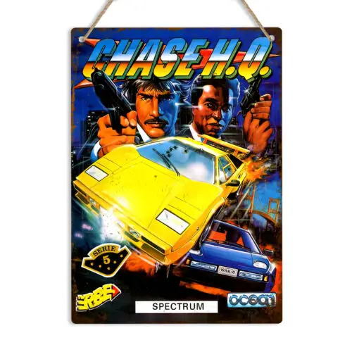 CHASE HQ ZX Spectrum Retro Metal Wall Sign Vintage Game Box Art Gift