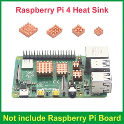 DIXSG Heat Sink for Raspberry Pi 4 Aluminum Copper Heatsink Radiators With Thermal Pad On Back For Raspberry Pi 4 Model B