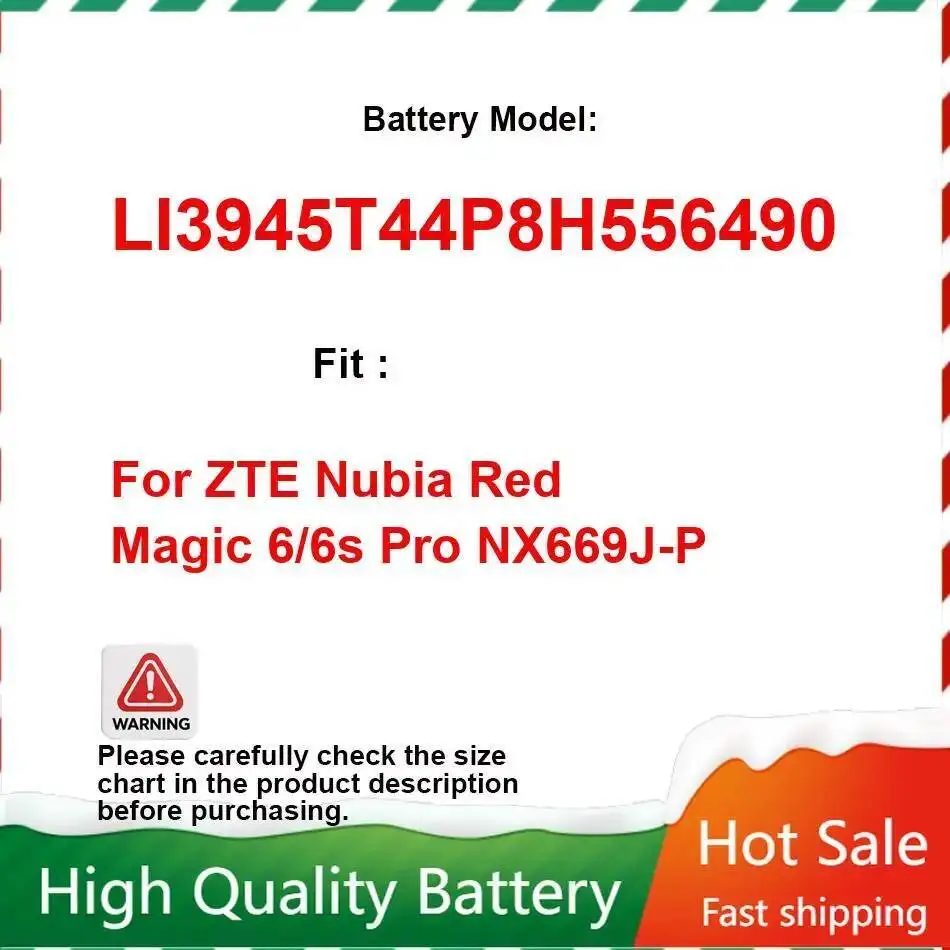 

4500 мАч LI3945T44P8H556490 Аккумулятор мобильного телефона для Zte Nubia Red Magic 6 6S Pro NX669J-P Замена премиум-класса