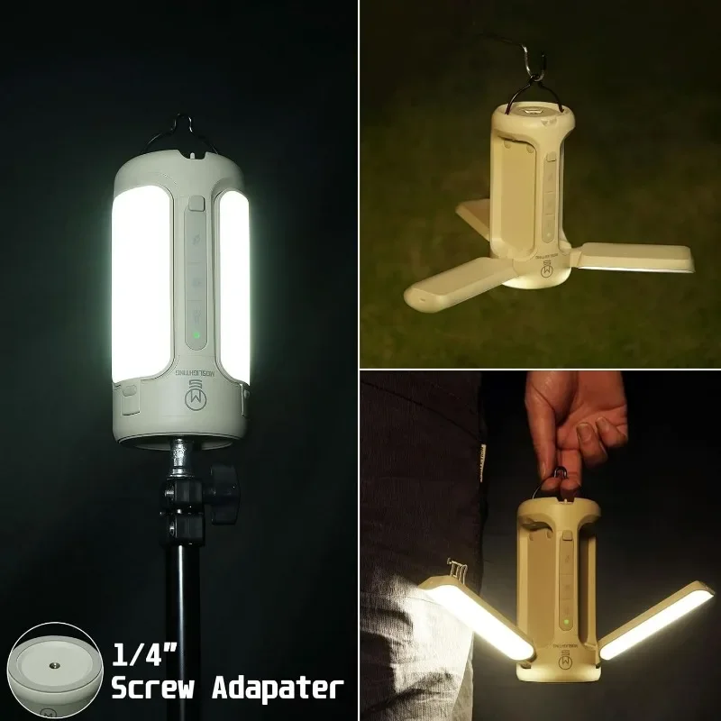 Folding Camping Lantern Rechargeable, 10000mAh Foldable LED Light for Tent Outdoor, IP54 Waterproof, Portable LED Flashlight
