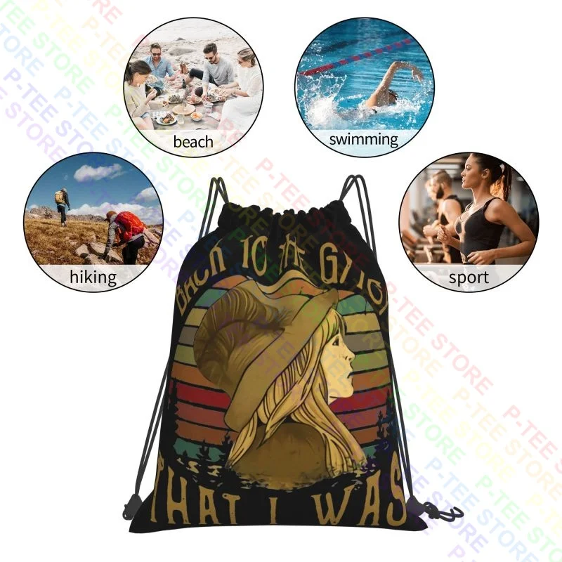 Fleetwood Mac 02 Drawstring Bags Gym Bag Bookbag Swimming Shopping Bag Multi-function