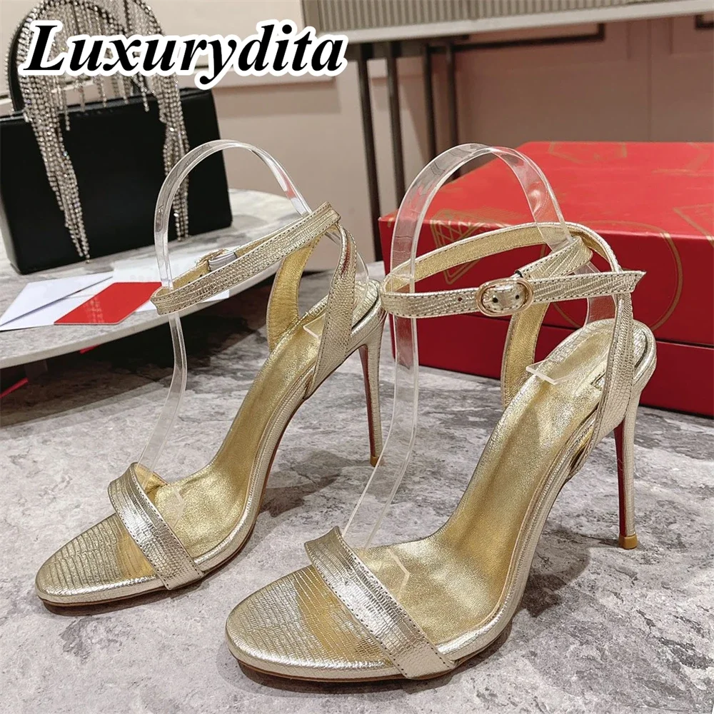 

Top Quality Womens High Heels 0-12cm Luxury Fashion Ladies Sandals Designer Classic Red Heel Real Leather sole Mules Shoes 0367