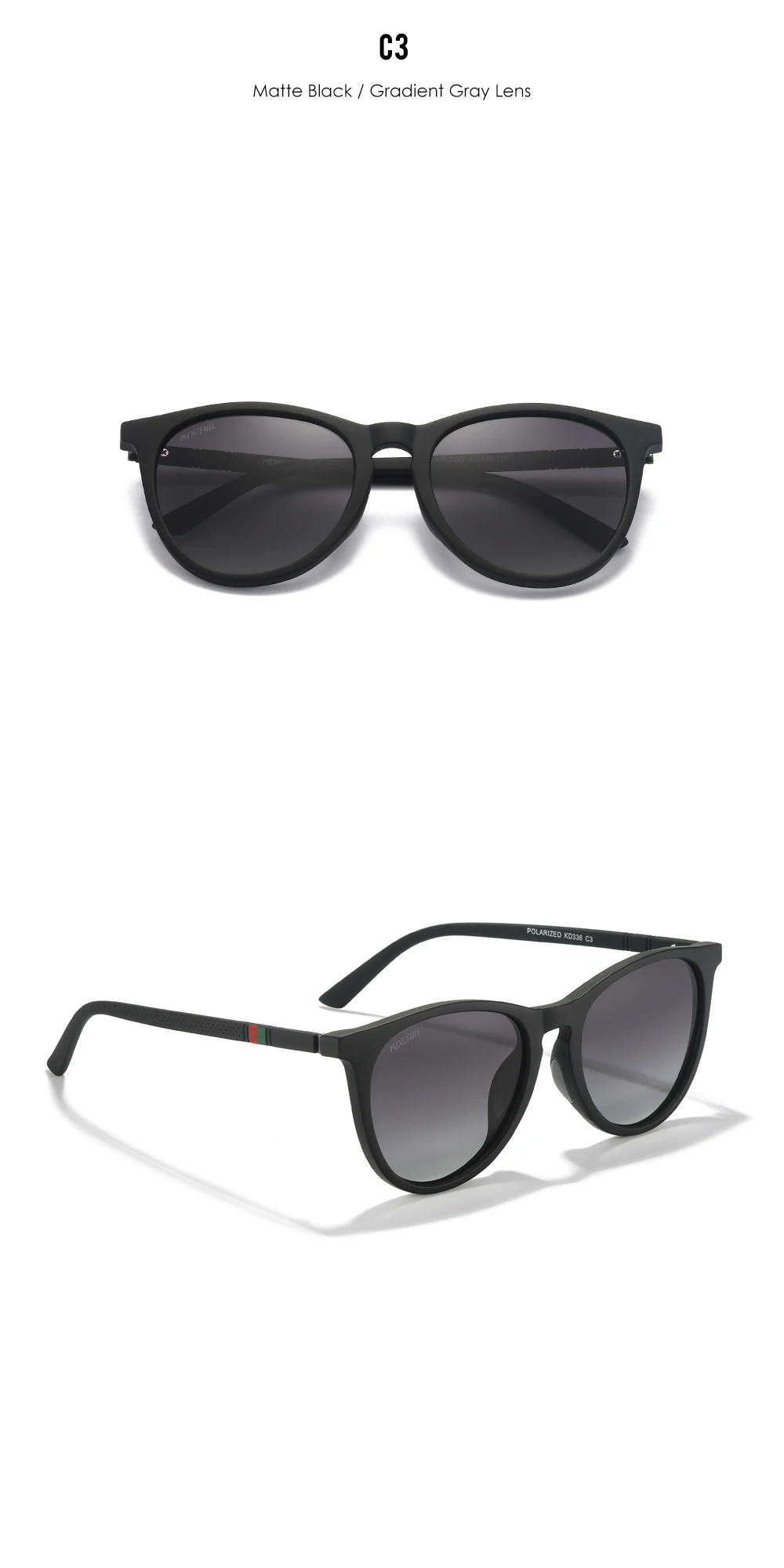 KDEAM Damen-Vintage-Sonnenbrille, polarisierte und photochrome Gläser, Sonnenschutz-Sonnenbrille, weiblich, für Reisen, Fahren, Wandern – Detail 10