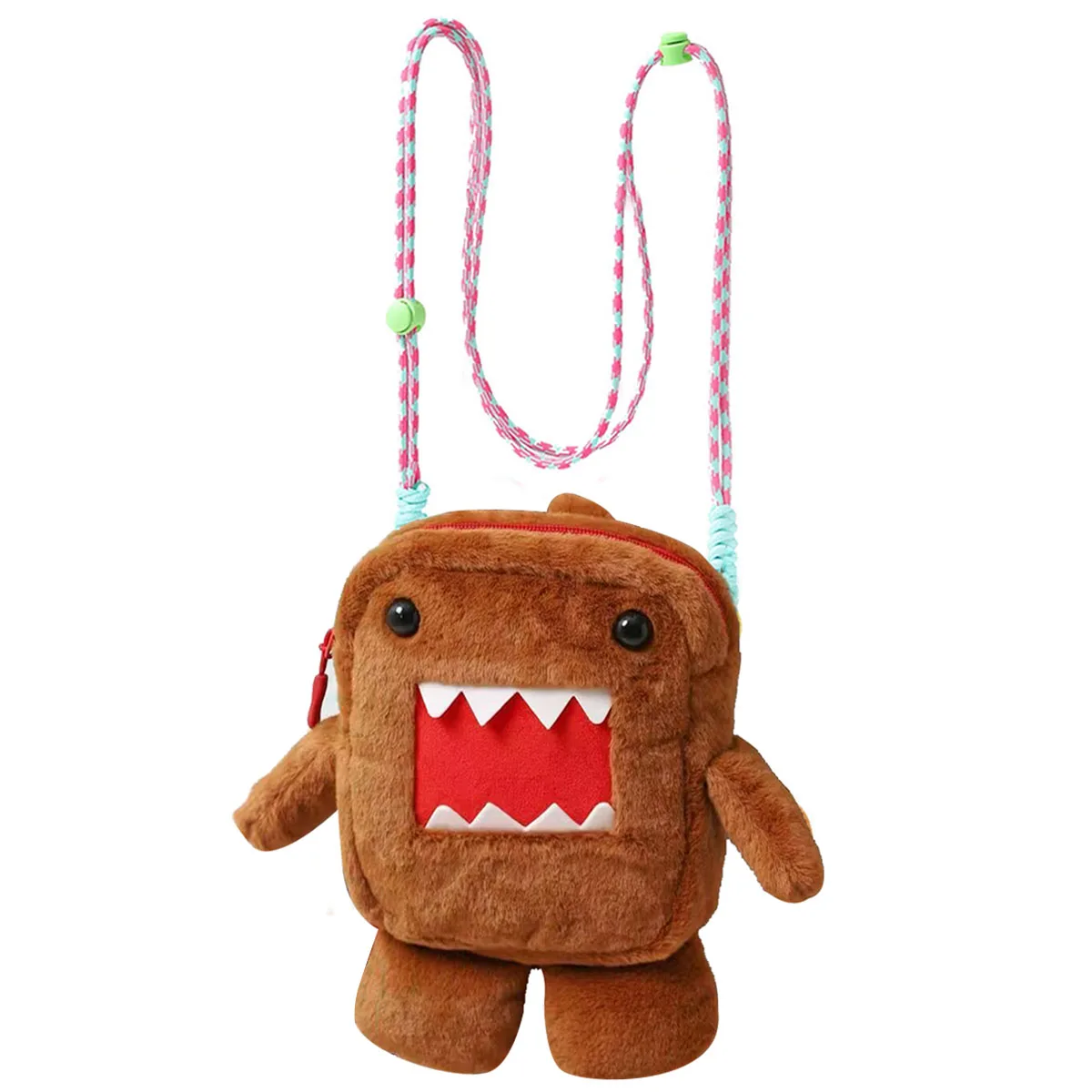 

Милые Domo Kun красочные серии плюшевые сумки через плечо для женщин, маленькая сумка через плечо для телефона, подвесные карманы для хранения