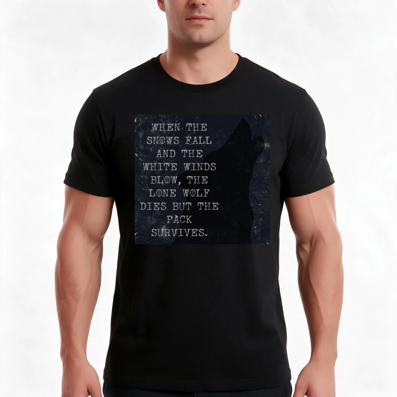 The Lone Wolf Dies T-Shirt Summer Casual Cotton Tee Oversized Streetwear Tops Vintage Graphic Print Loose Fit Short Sleeve