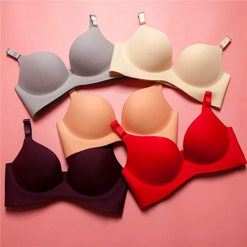 

Wire Free Bra Set Seamless Bralette Push Up Bra Underwear Wireless Women Lingerie Set Sexy Bra and Panty Set Solid 3/4 Cup