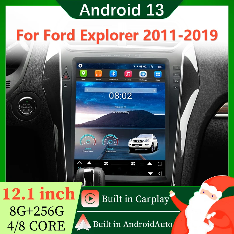 

12.1-inch Android13 8+256G for Ford Explorer 2011-2019 Tesla-style GPS navigation Wireless carplay Car media Player