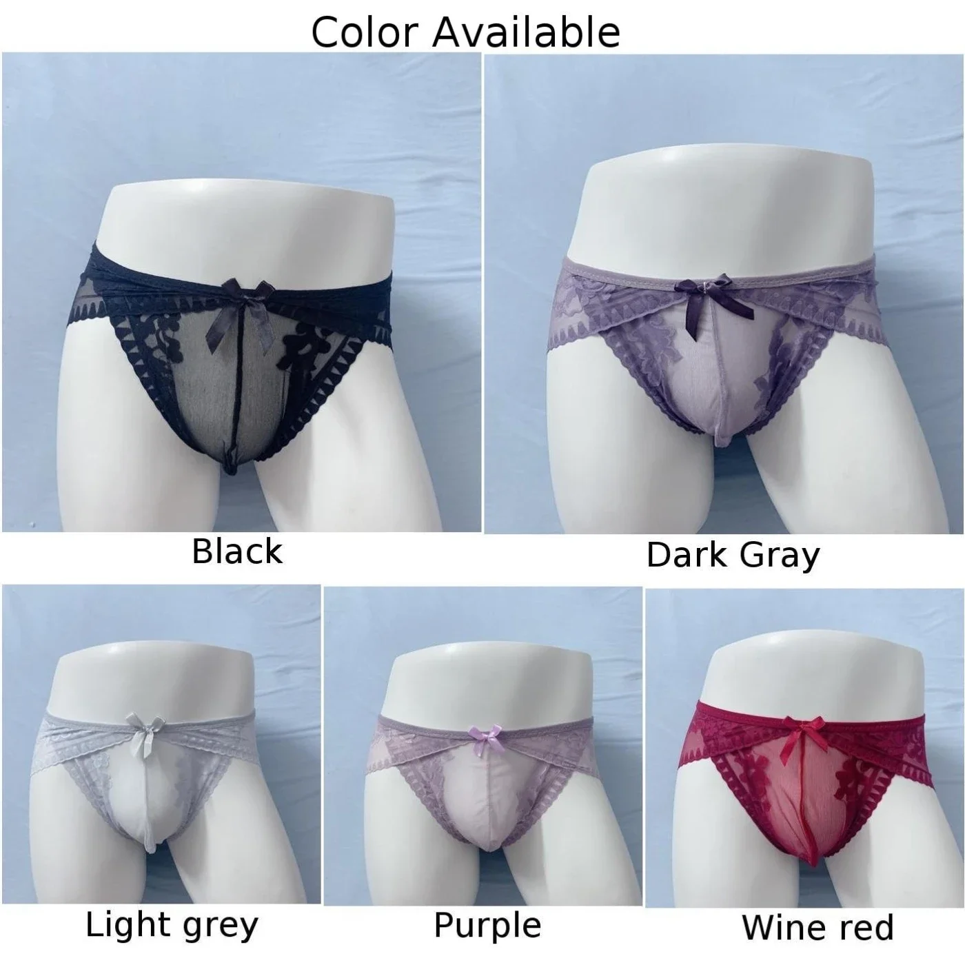 Men\'s Sissy Exotic Lingerie Seamless Underpants Mesh See Through Briefs Soft Pouch Gays Panties Hombre Underwear Jock Strap