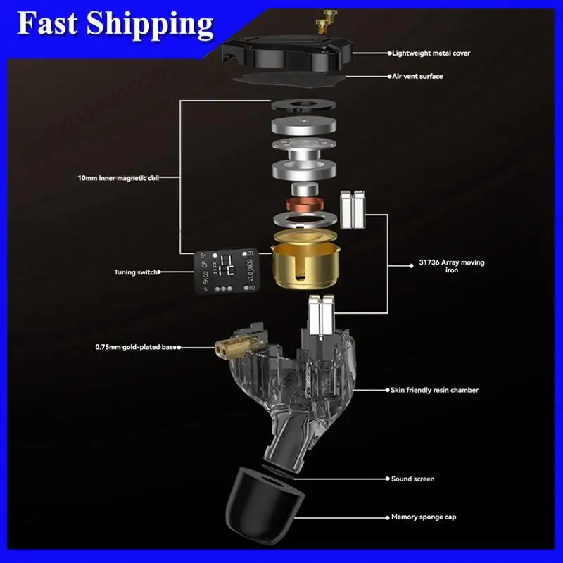 

-X07A Dynamic Driver Earphones Noise Cancelling Hifi In-Ear Heavy Bass Earbuds For Sport Music Gaming Headphones