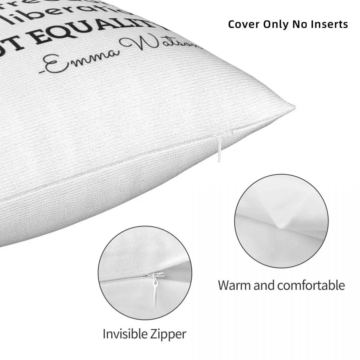 النسوية بواسطة إيما واتسون ساحة المخدة البوليستر الكتان المخملية المطبوعة وسادة رمية مزخرفة غطاء وسادة غرفة 45x45 #5