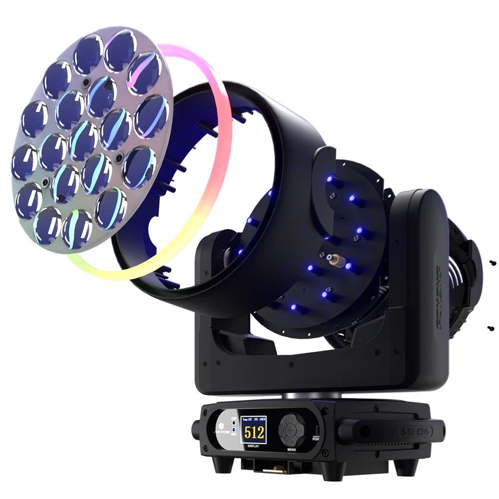 New Upgrade SHEHDS DMX 512 19x15W/19x20W/19x25W 4in1/6in1/LED Beam+Wash+Zoom Lighting High Brightness Low Noise