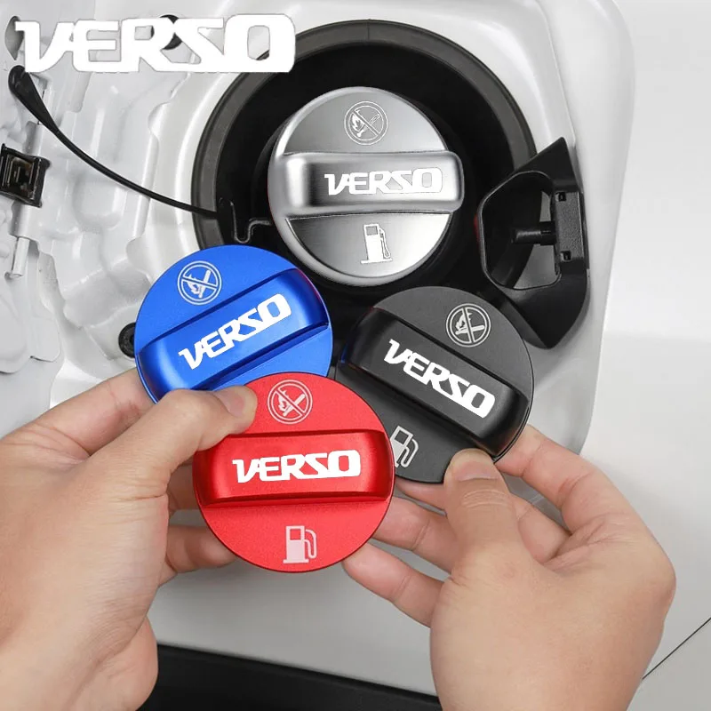 3D Metal Fuel Tank Cap Cover Trim Aluminum Alloy Car Tank Cover Badge Decoration For Toyota Verso Logo Car Exterior Accessories