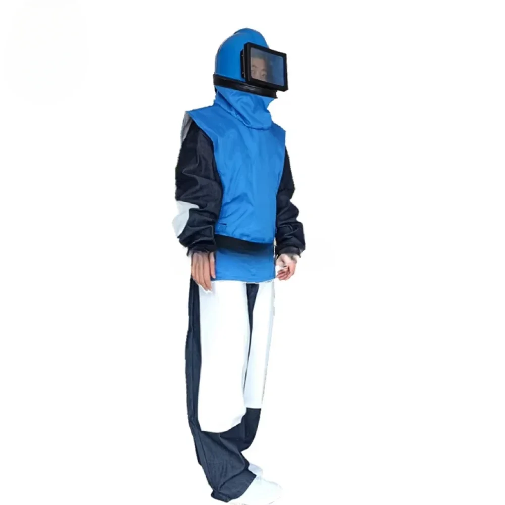 Heavy Duty Sandblasting Suit with Sandblasting Helmet and Respiratory Protection Temperature Control