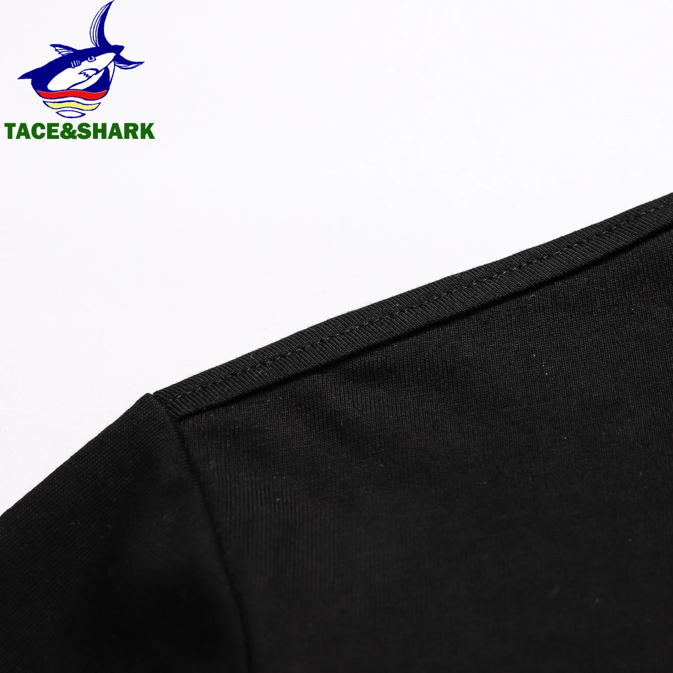 TACE&SHARK High Quality Shark Embroidery T Shirt Summer Fashion Short Sleeve T-shirts Clothing Mens Casual Tshirts Tops 3XL