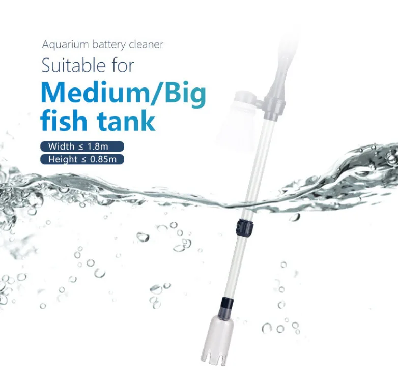 Elektrischer Aquarium-Wasserwechsler, Kiesreiniger, Siphonpumpe, Saug-Sandwaschgerät mit Luftdruckknopf, Reinigungswerkzeug für Fischbecken – Detail 5