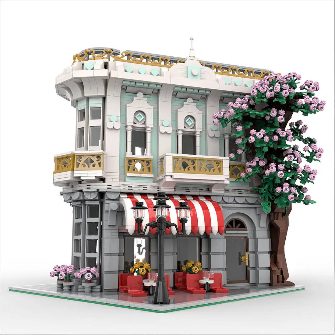 

Custom MOC-131134 Modular Street Corner Shop Building Blocks Set (3281PCS)
