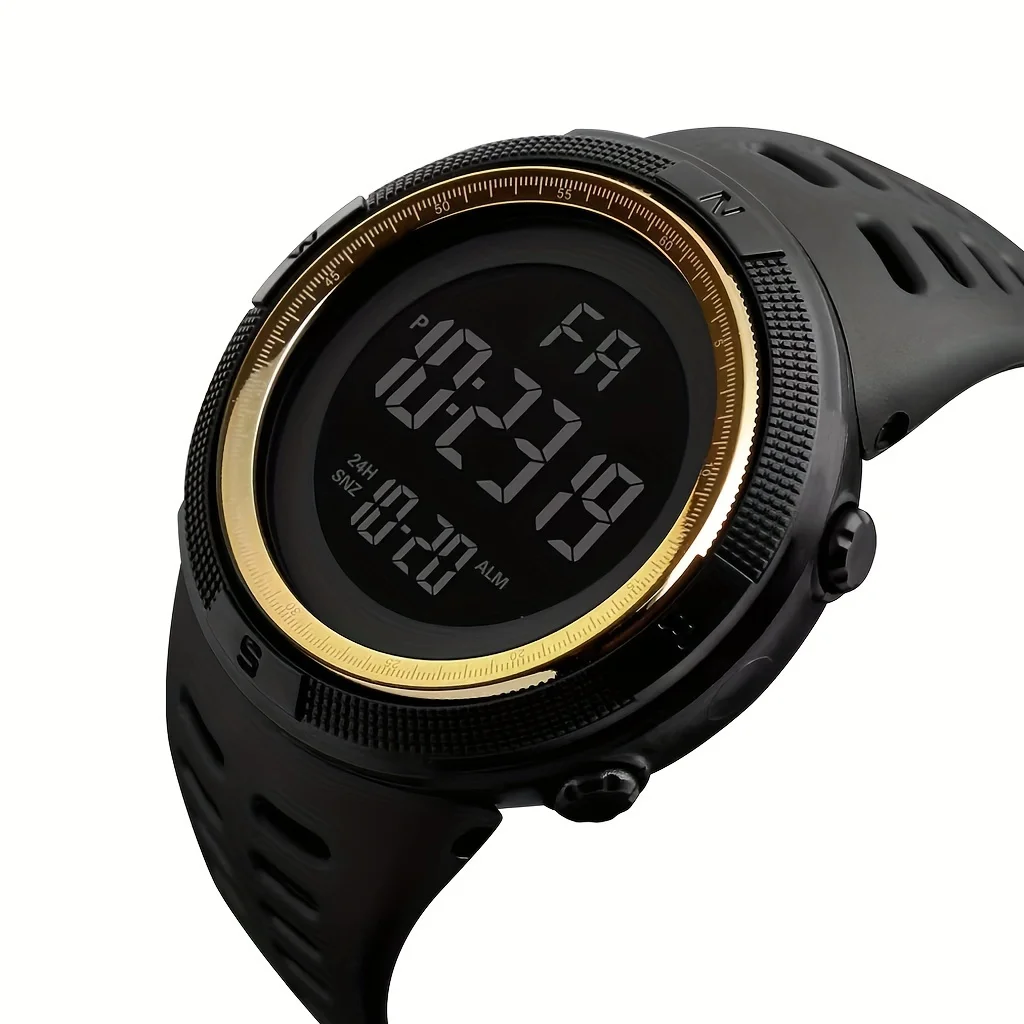 Świecący elektroniczny zegarek sportowy do użytku na zewnątrz, cyfrowy zegarek z alarmem wielofunkcyjnym dla kobiet, mężczyzn, studentów