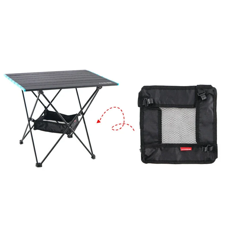 Camping Table Portable Hanging Net Basket M L XL Folding Table Storage Rack Mesh Bag Hook Holder for Outdoors Cookware Organizer
