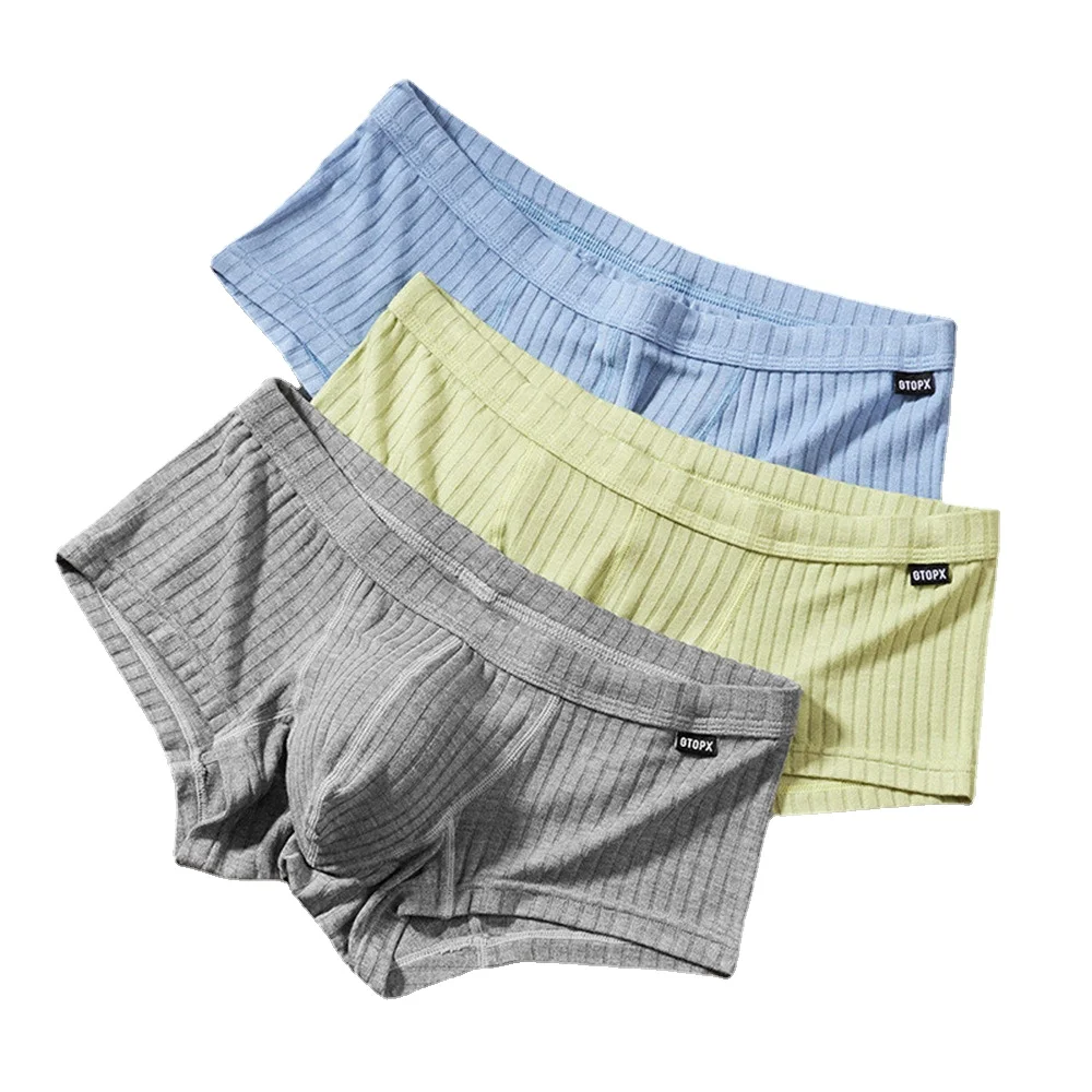 Männliche hochela tische Sport höschen Shorts u konvexe Beutel Boxer Männer breiter Faden atmungsaktive schweiß absorbierende einlagige Unterhose