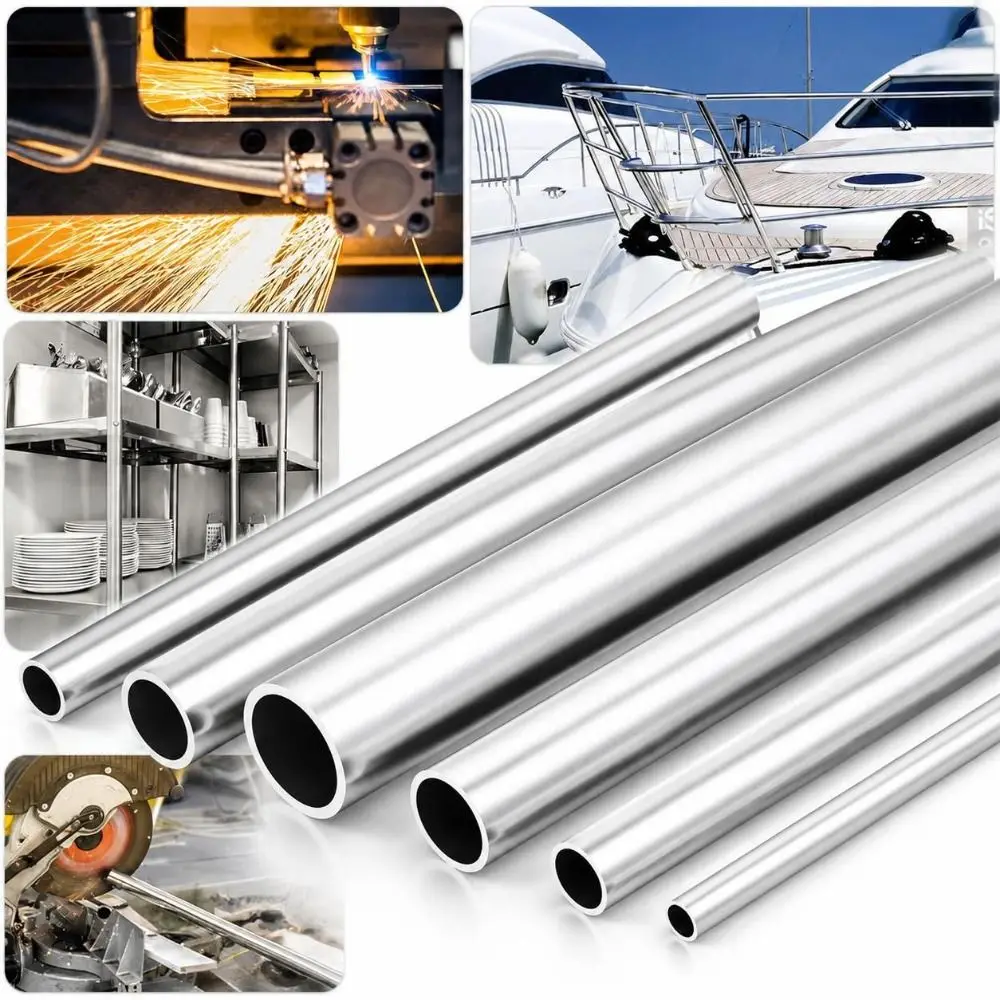 Smooth Surface OD 2-10mm Aluminum Tube Wall Thickness 0.5/1mm 500mm Length Round Tube Round Hollow Aluminum Pipe