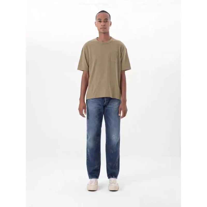 VISVIM FIL 22SS SUBLIG JUMBO earth color base combed cotton pocket round neck short-sleeved T-shirt