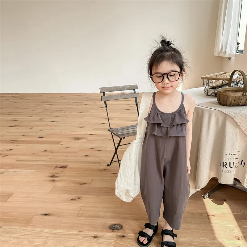 

Girls Pants 2026 Spring/summer New Korean Version Camisole Jumpsuit Casual Fashion Daily Stylish Versatile Wear