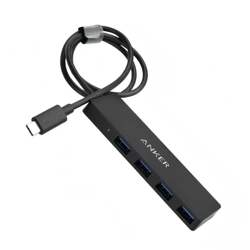 Anker-Ultra Slim Data Hub for Macbook, 4-Port USB 3.0, 3.1, Macbook, Mac Pro, Mini, iMac Surface Pro, XPS, Notebook, PC, USB Fla