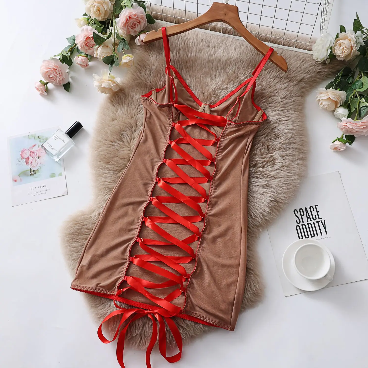 New mesh sexy suspender underwear transparent lace erotic underwear seduction onesie nightdress body suit lace bodysuit