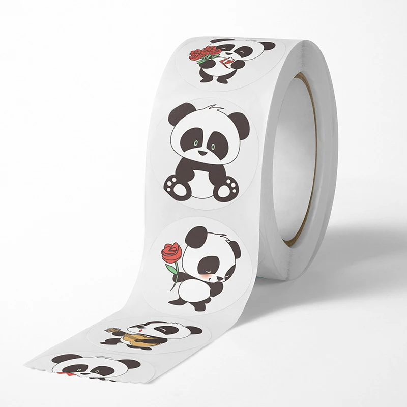 500Pcs Waterproof Panda Cute Cartoon Stickers Reward Sticker Gift Decoration Stationery Stickers DIY Stationery Stickers