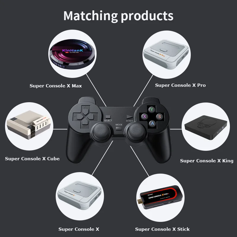 2.4G Wireless Gamepad For PSP / PC / TV Box /Android Phone Game Controller Joystick For Super Console X Pro RK2020