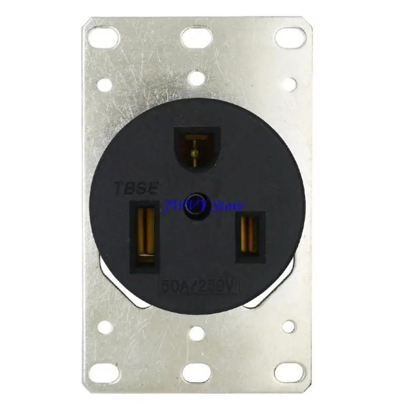 573A 250V 50A RM 650DF NEMA 6 50R Receptacle Flush Mount Power Outlet for Commercial