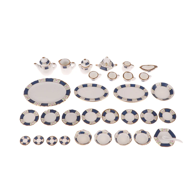 1/12 casa de bonecas mini bule cerâmica simulação xícara chá mesa conjunto casa bonecas sala estar decoração casa bonecas acessórios
