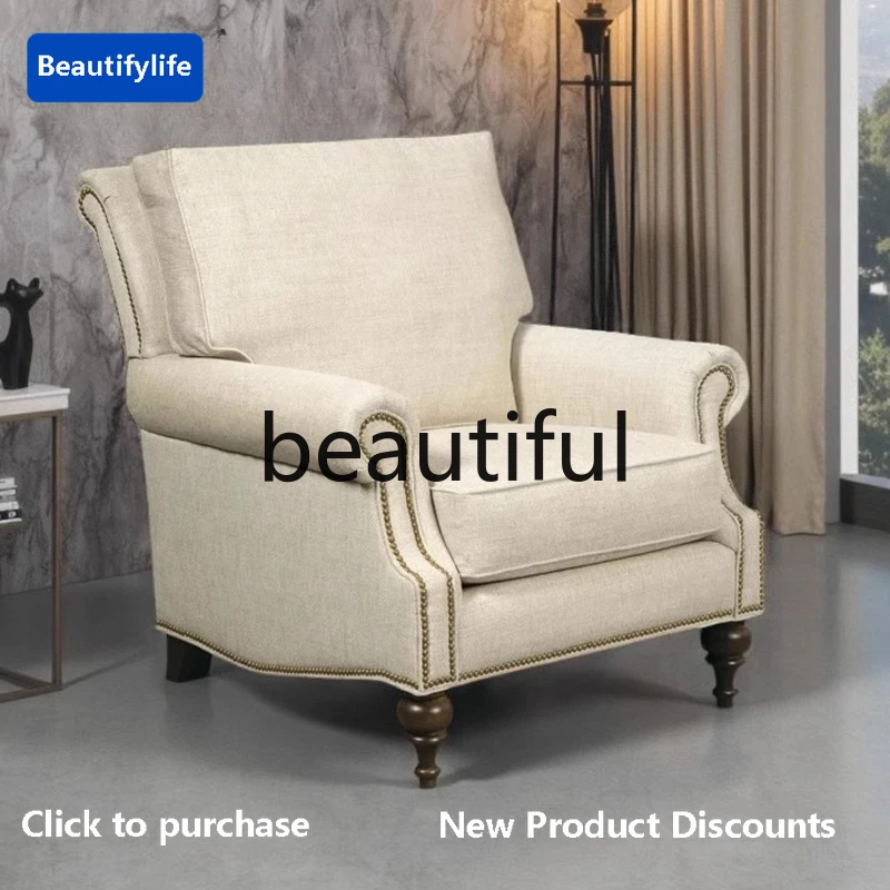 

C85 Leisure sofa, fabric sofa, living room home, chair high-end recliner single seat