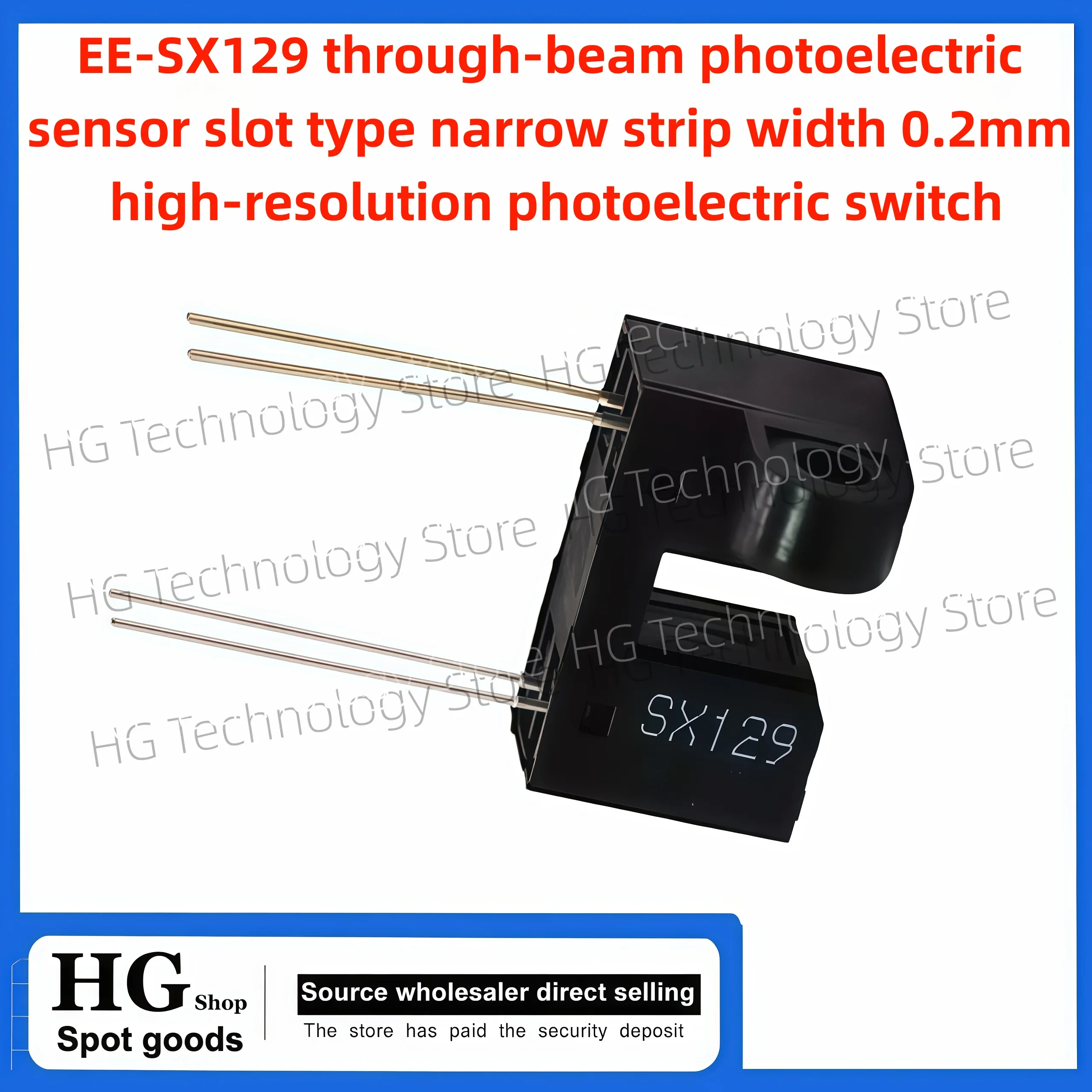 4pcs- EE-SX129 through-beam photoelectric sensor slot type narrow strip width 0.2mm high-resolution photoelectric switch