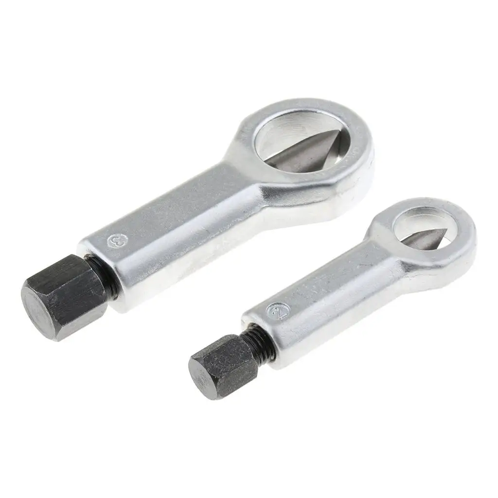 2Pcs Nut Splitter- Broken Damaged Corroded Stuck Nut Remover, Extractor Tool