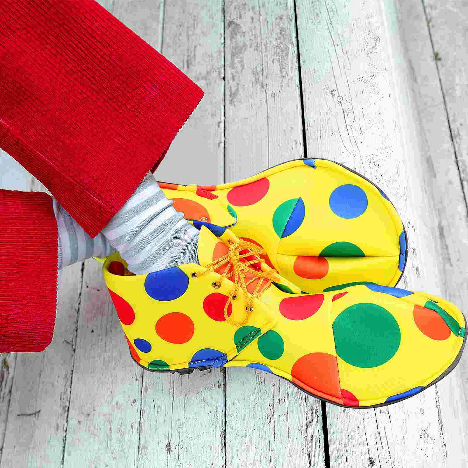 Clown Shoes or Boots Men Apparel Unisex Cosplay Accessories Colorful Ladies Slippers