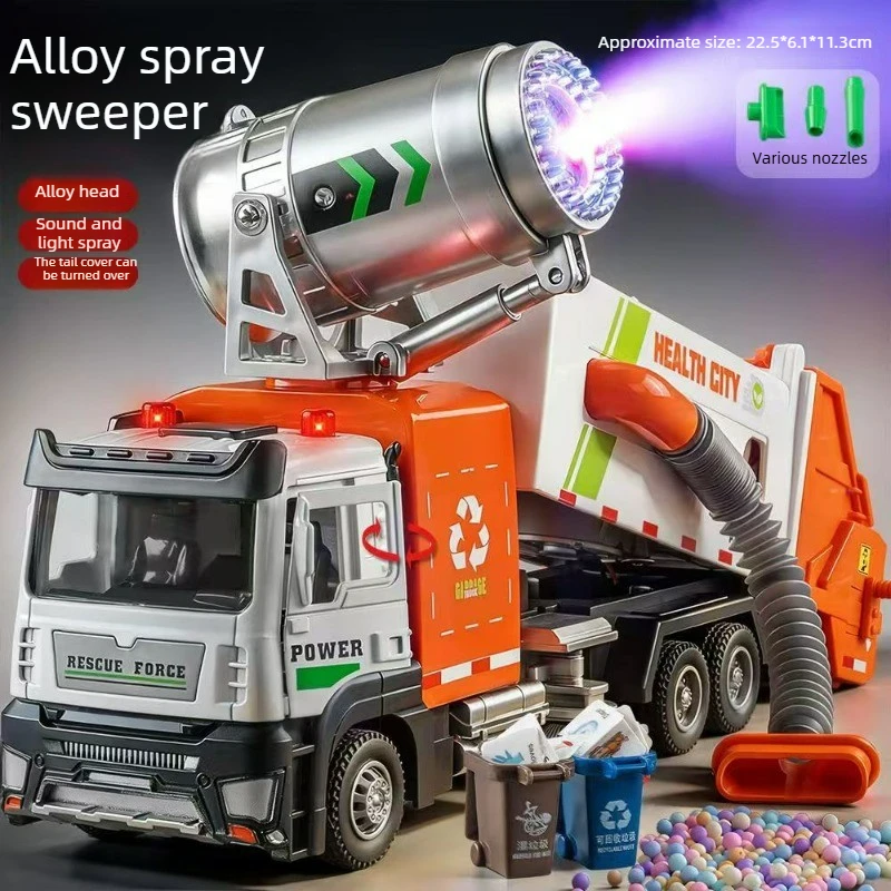 

Cool Stuff Toy Car Funny Gift-Super Alloy Fart Spray Sanitation Car Model,Vacuuming Garbage Car Toy,Monster Truck,Toys for Kids