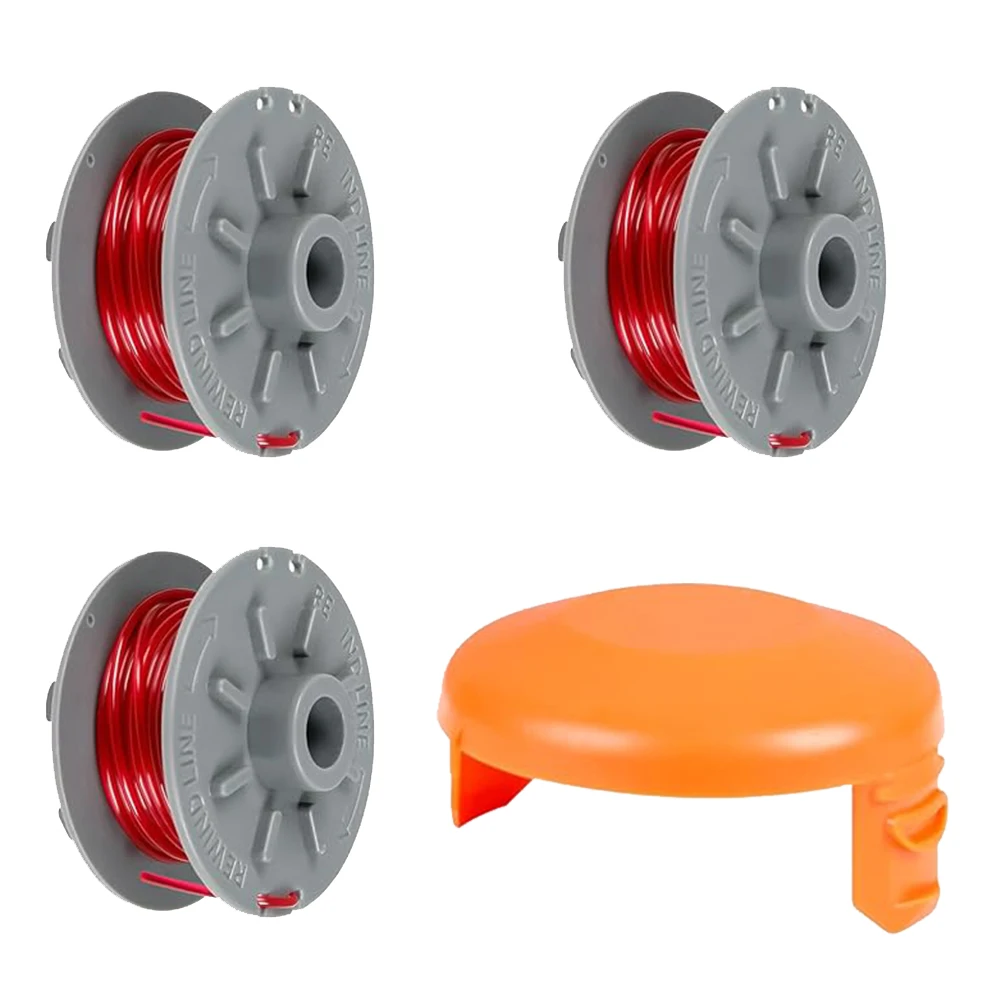 

3Pcs Plastic Spool With 1Pcs Cover 5364-20 Replacement Coil Cord For The Turbo Trimmer Model 2401 Trimmer Cap Accessories