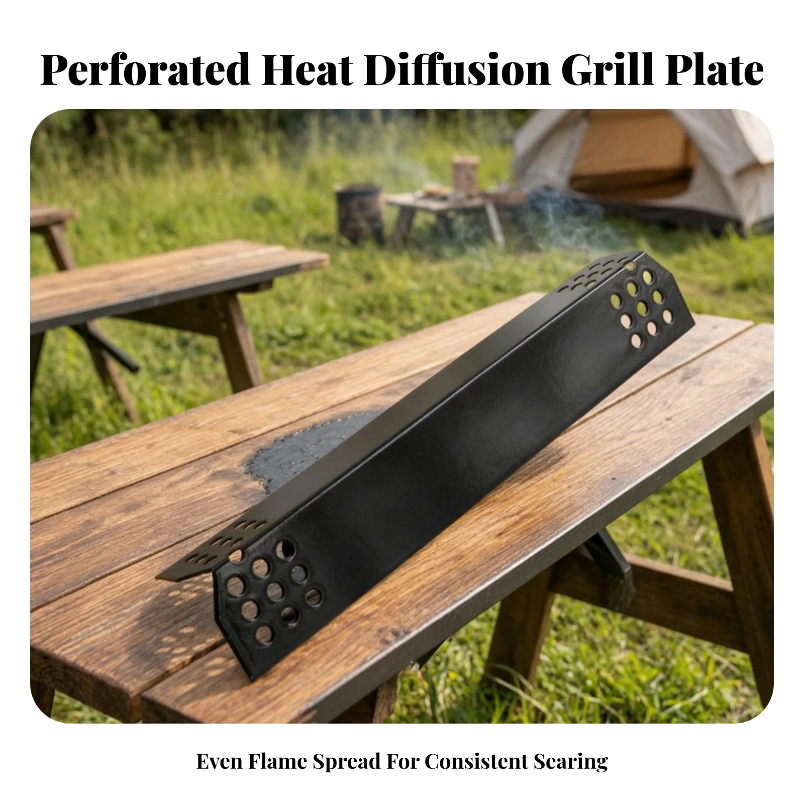 Grill Heat Guard Long-Lasting Grill Flame Tamer Heat Guard Heavy-Duty for Barbecue Repair, Outdoor Cooking 3
