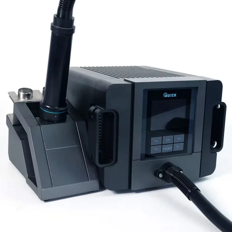 

Паяльная станция Ranlraka QUICK TR1300A 110В/220В 1300Вт с интеллектуальным управлением, безсвинцовая, для LED-компонентов, с цифровым дисплеем, тепловая пушка с мягким обдувом