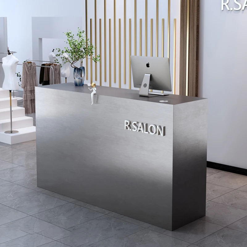 Modern Beauty Institute Reception Desks Simple Restaurant Business Free Church Pulpits Luxury Mostrador Negocio Furniture