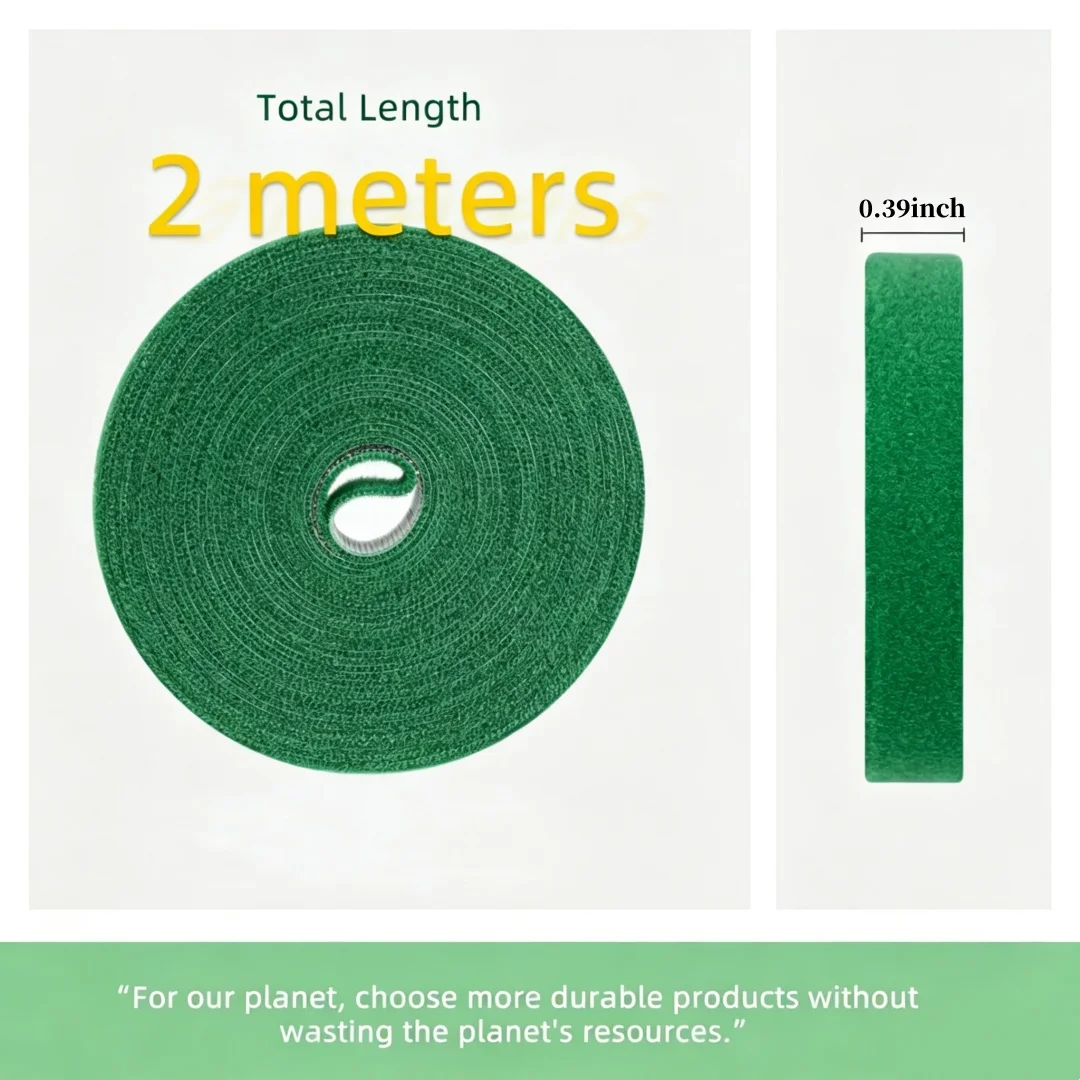 Green garden Ties, Plant Ties for Climbing Plants, Effective Plant Support for Growth, Green Recycled Plastic Garden Ties