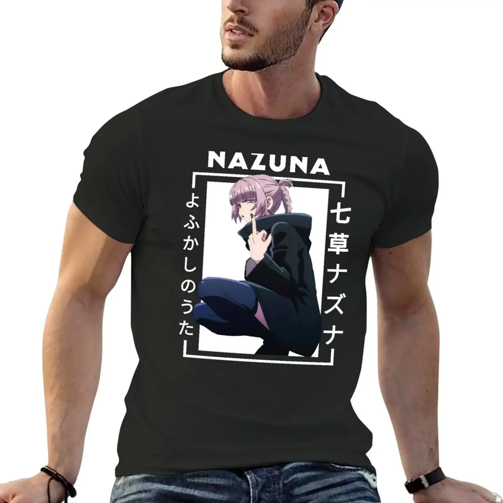 

Call of the Night - Nazuna middle finger T-Shirt shirts graphic tees funny costumes mens designer t shirt